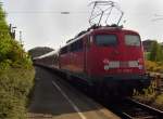 110 468-6 ist mit dem Verstrkerzug aus Hannover in Minden auf Gleis 1 angekommen.