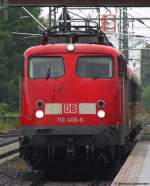 110 406-6 wird als RB30 nach Friedberg in Gieen bereit gestellt. Juli 2010