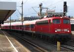 110 449-6 ist mit dem Leerzug von RE 14230 aus Minden wieder in Hannover angekommen und wird gleich als RE 14238 den 3. Verstrkerzug wieder nach Minden schieben. Mrz 2010
