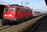 113 309-9 und 113 267-9 warten mit dem ICE Ersatzzug nach Bonn auf den Ersatzzug aus Berlin in Hamm (Westfalen).