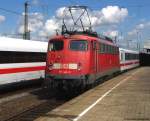 115 346-9 luft am anderen Zugende mit und wird spter den ICE Ersatzzug nach Bonn ziehen.