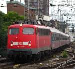 115 332-9 rollt mit dem ICE Ersatzzug von Bonn nach Hamm in den Klner Hbf ein.