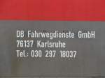 Ein interessantes Tochterunternehmen der DB mit Sitz in Karlsruhe und Berliner Telefonnummer.