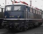 Obwohl die Baureihe 141 ausschlielich im Nahverkehr zum Einsatz kam, erhielt E40 001 als Museumslok die blaue Fernverkehrlackierung der 60er Jahre.