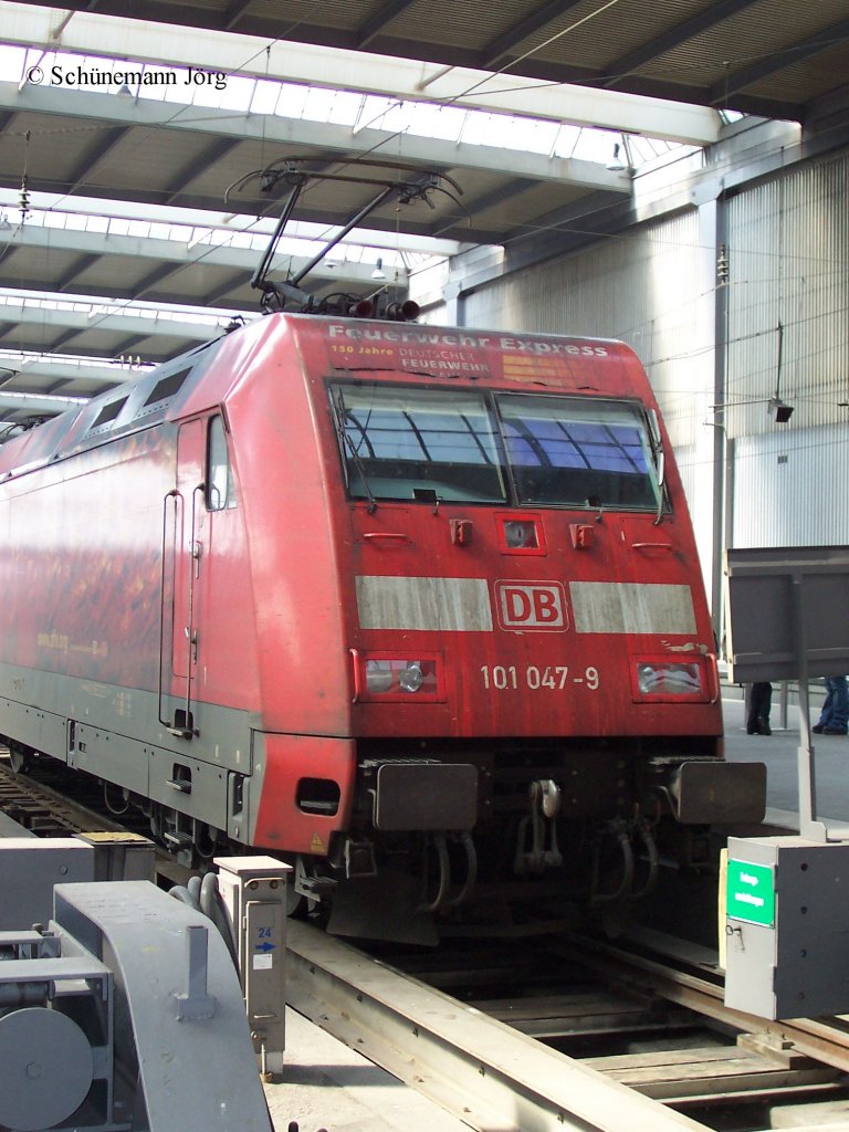 101 047 150 Jahre Deutscher Feuerwehr Verband DFB Ulm 2005 31.03.2005 im M�nchner Hbf