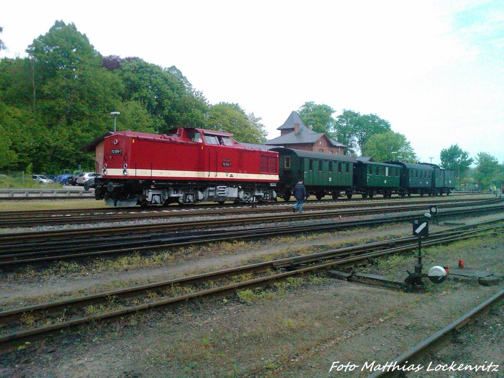 Am 19.5.12 Steht 112 565-7 (DB 202 565-8) Im Morgentlichen Bahnhof Putbus Bereit F�r Den Sonderzugeinsatz beim Bahnhofsfest in Putbus.
