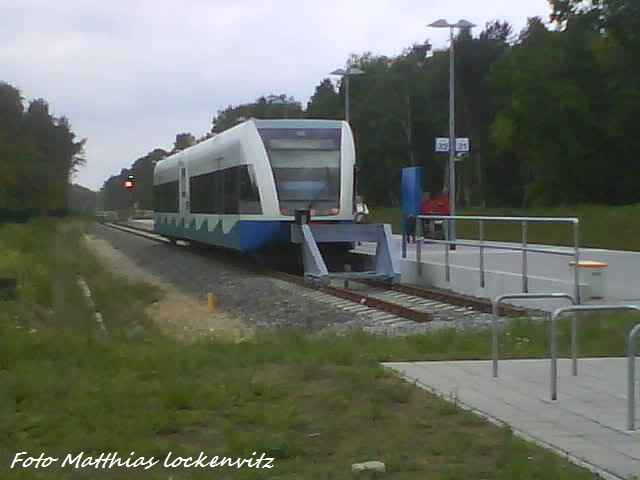 Am 22.05.09 steht UBB mit Ziel Wolgast im Endbahnhof Swinem�nde Centrum (PL) 