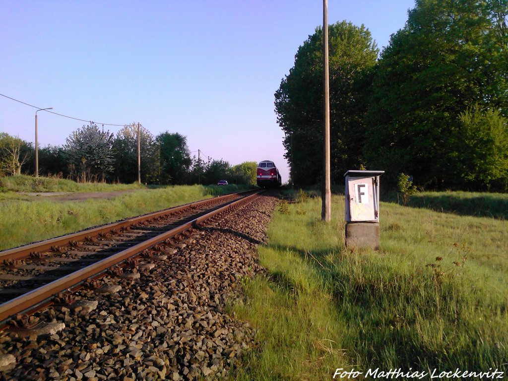 Das Letzte Foto von der MTEG 118 770-7 als Schlusslicht bei der �berf�hrung von Putbus nach Bergen auf R�gen am 13.5.13