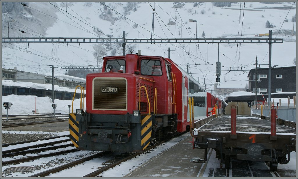 MGB Rangierlok in Andermatt.
15. M�rz 2013
