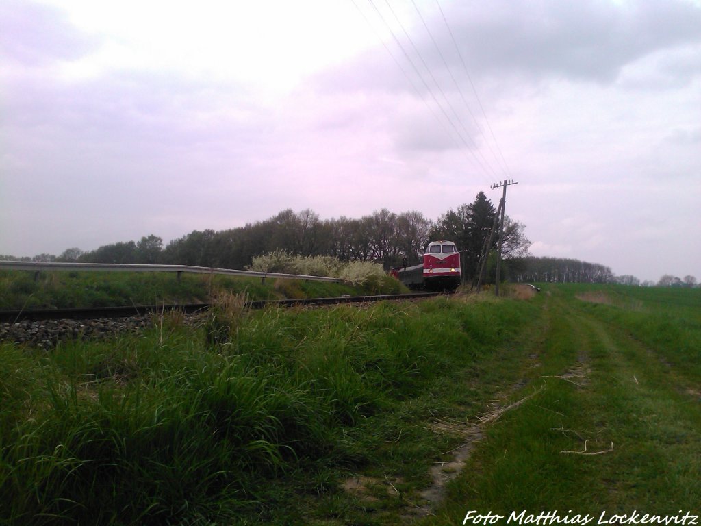 Von Putbus kommt MTEG mit ziel Lauterbach Mole angefahren / Hier kurz vor dem Haltepunkt Lauterbach (R�gen) am 11.5.13