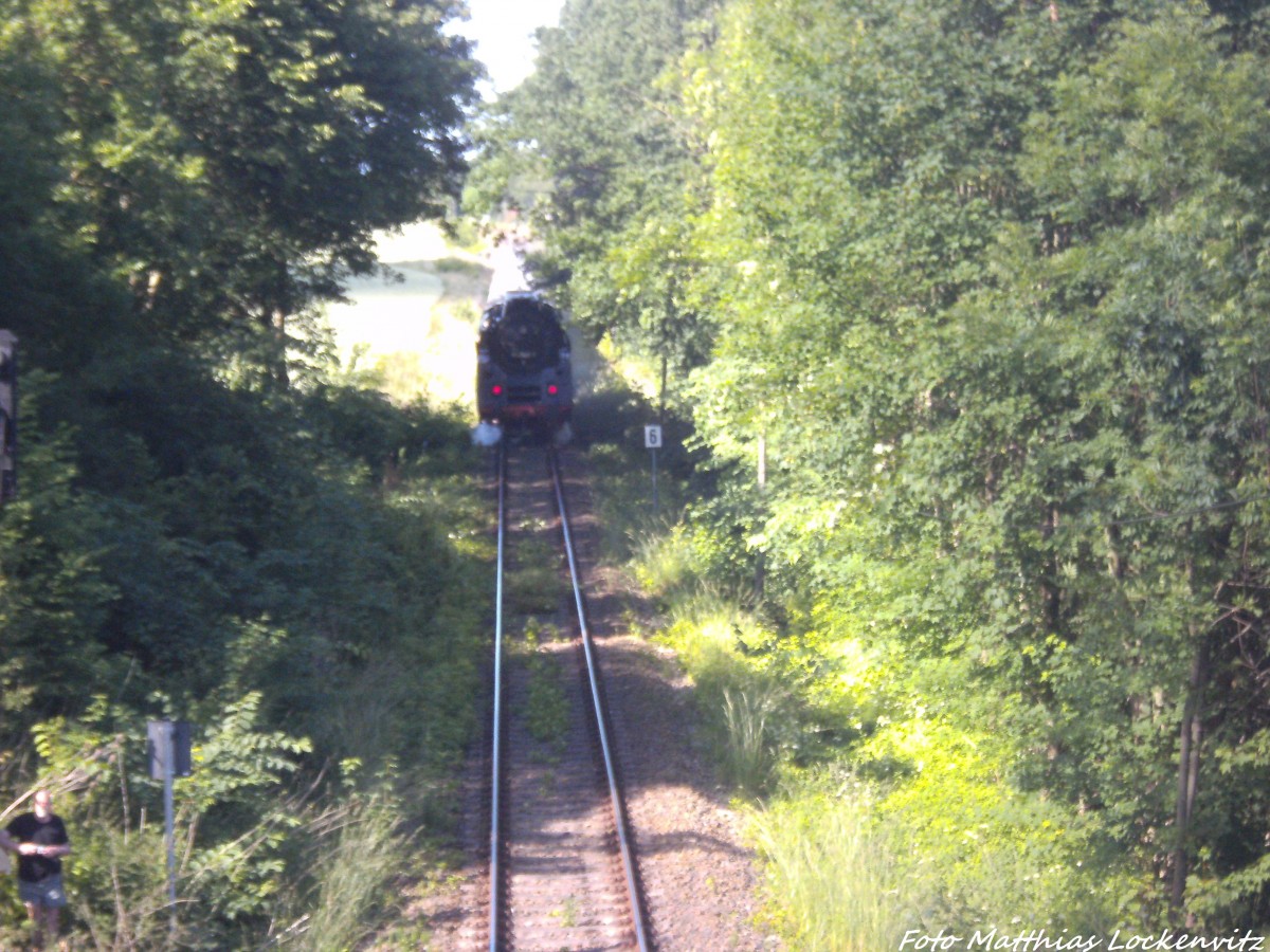 01 0509 als Schlusslicht unterwegs nach Bergen auf R�gen am 14.6.14