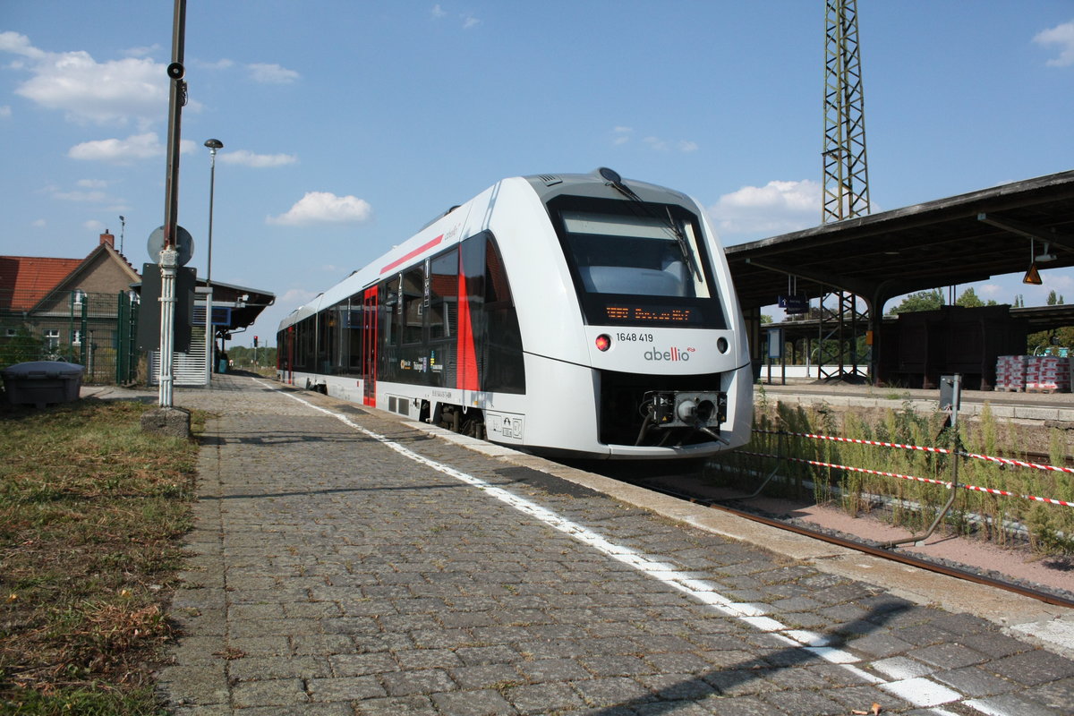 1648 419/919 als RB50 mit ziel Dessau im Bahnhof K�then am 31.8.19