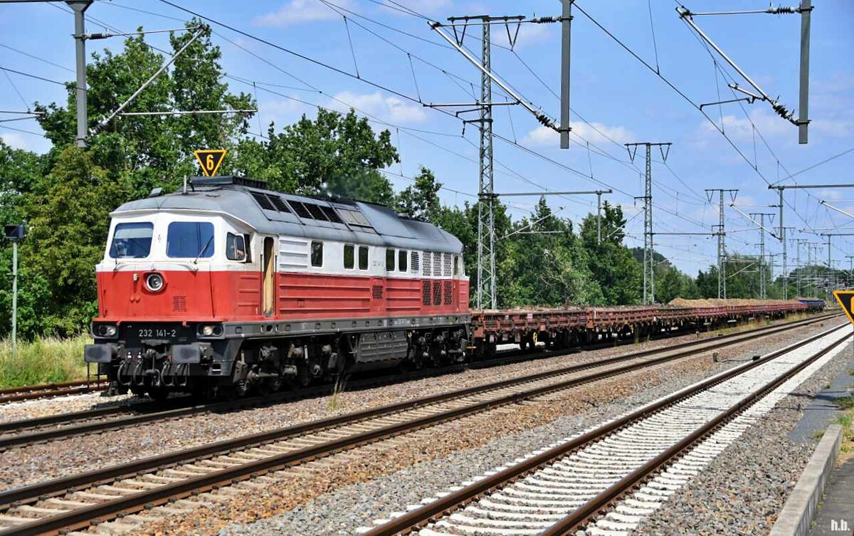 232 141-2 zog einen ganzzug durch golm bei potsdam,13.07.21