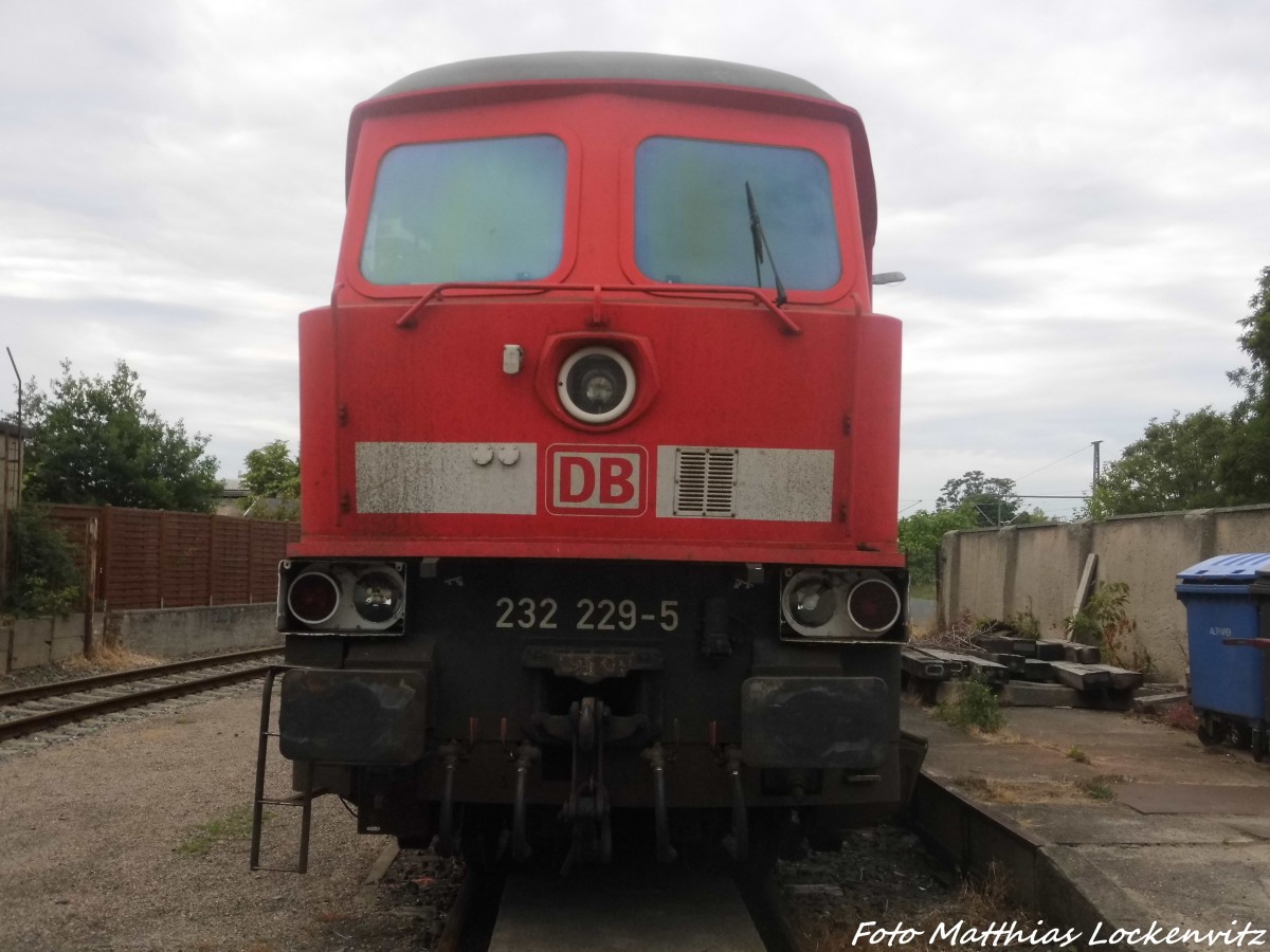 232 229 auf dem LEG Gel�nde in Delitzsch am 29.6.15