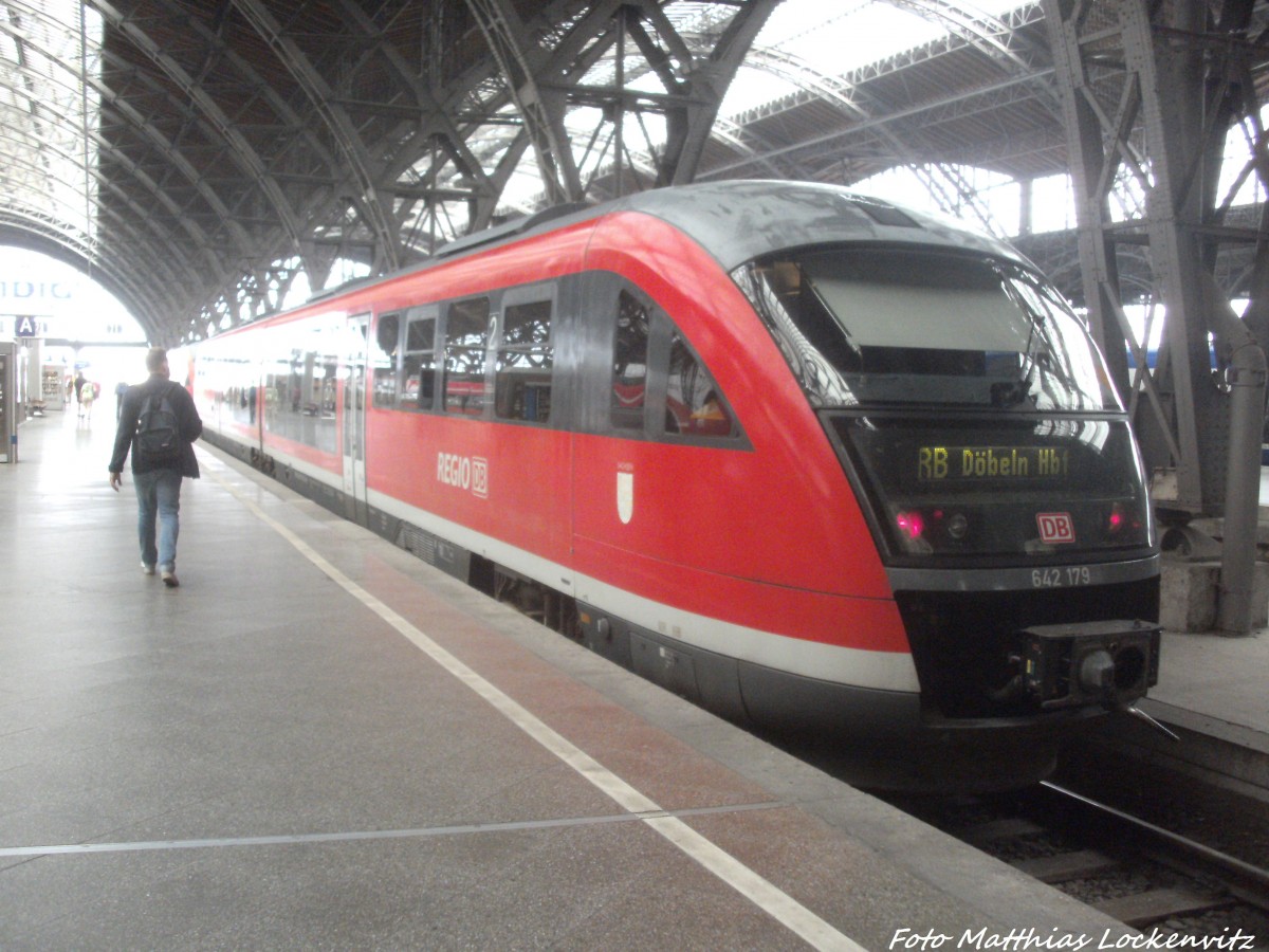 642 179 / 679 als RB mit ziel D�beln Hbf im Bahnhof Leipzig Hbf am 8.9.14