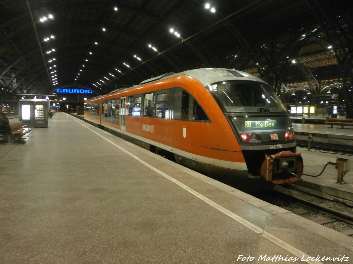 642 179 / 679 als RB mit ziel Mei�en im Leipziger Hbf am 10.2.15