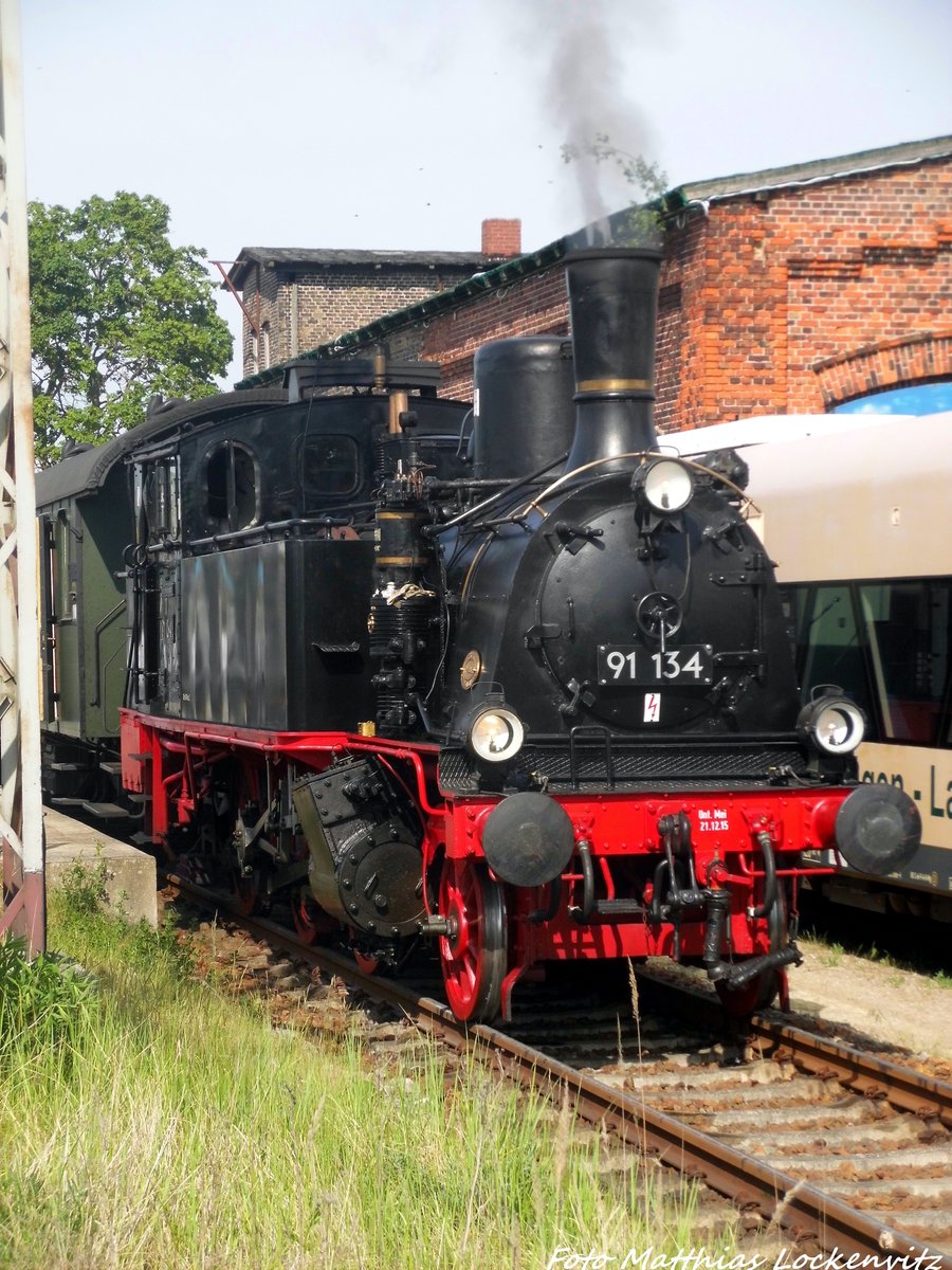 91 134 im Bahnhof Bergen auf R�gen am 22.5.16