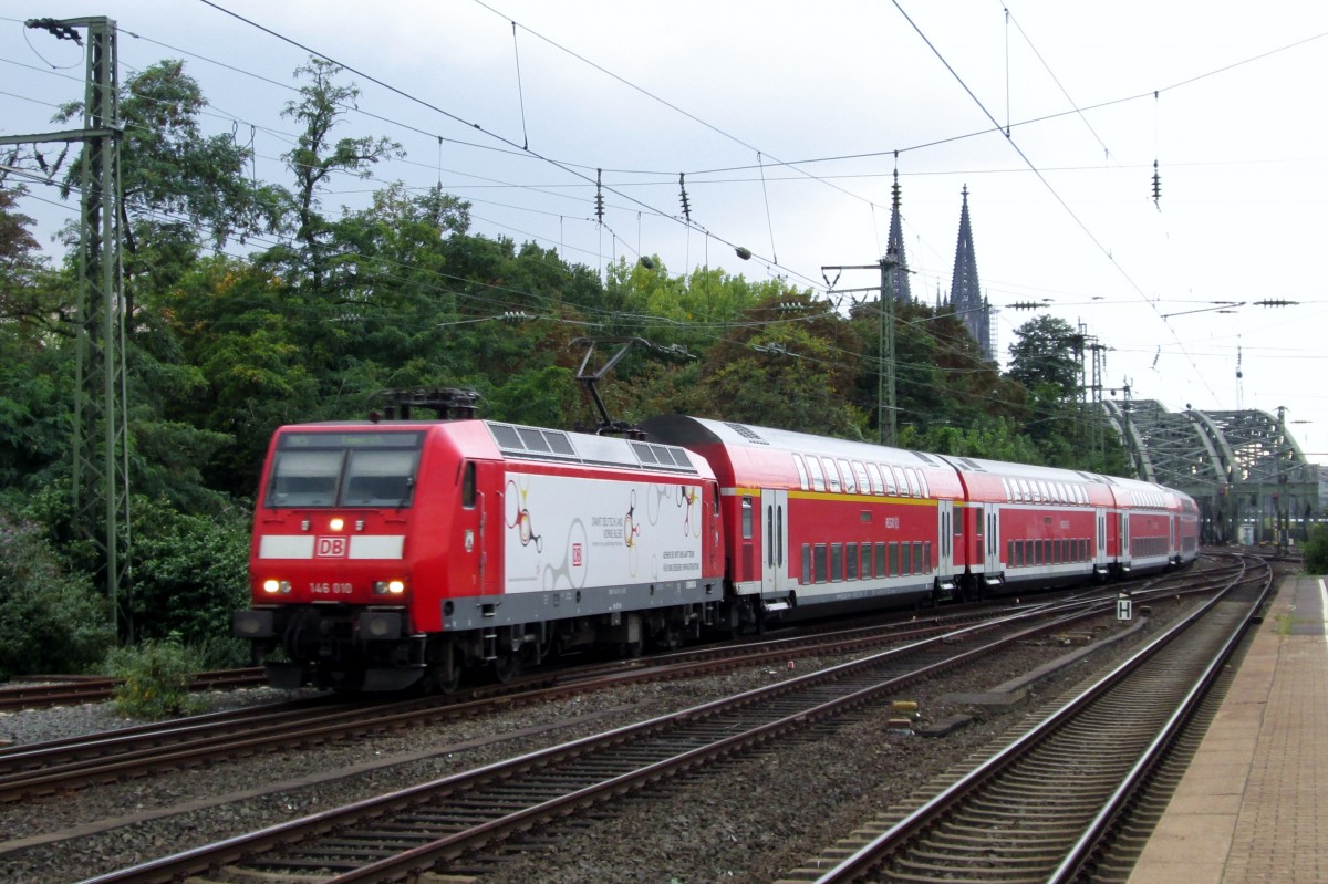 Am 20 September 2014 treft 146 010 in K�ln Deutz ein.
