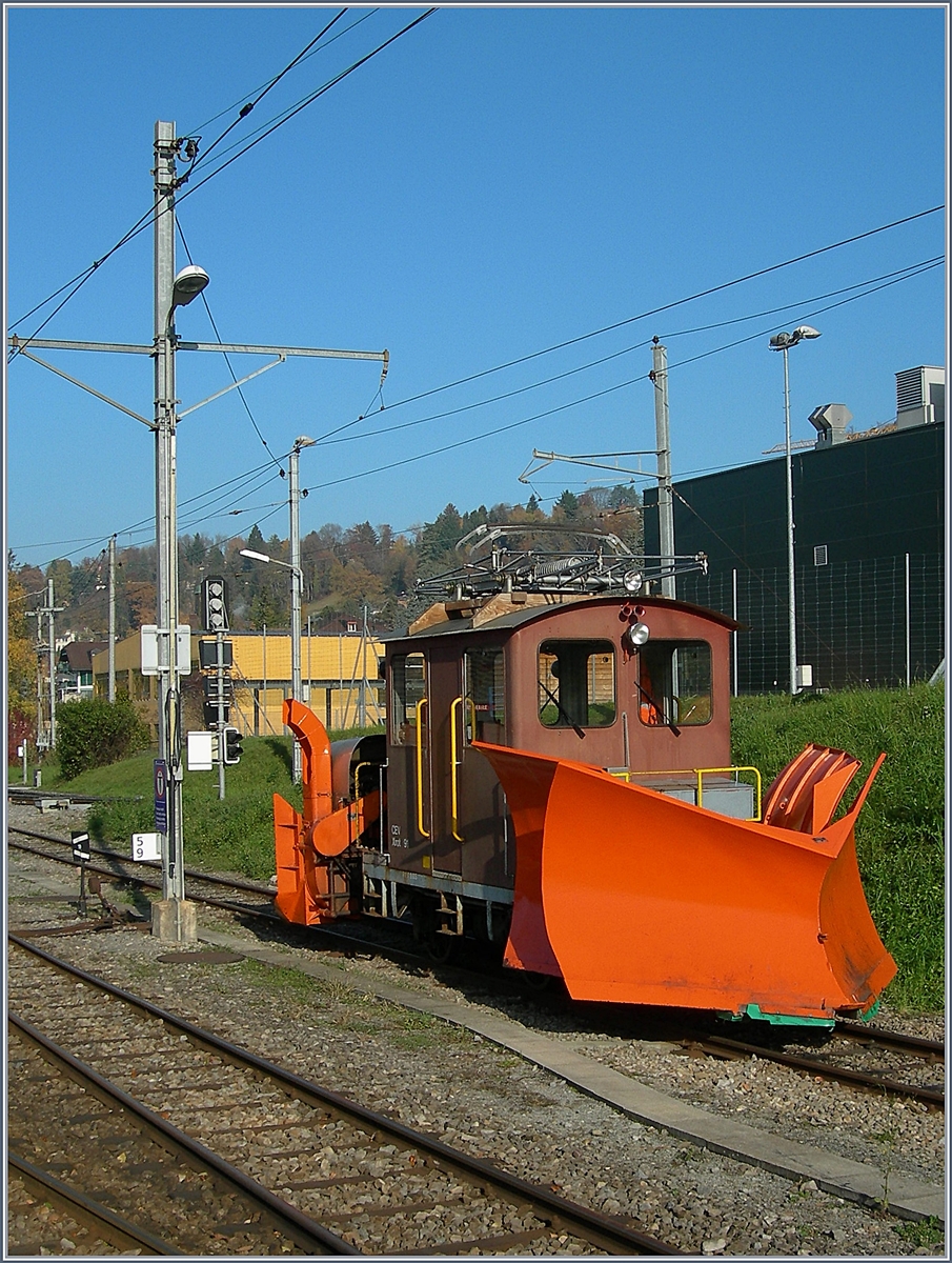 Auch im Winter 2017/18 im Einsatz: die CE Xrot 91 (SWS MFO Boschung 1910/1966 (ex L 401)
Bloany, den 17. Nov. 2017