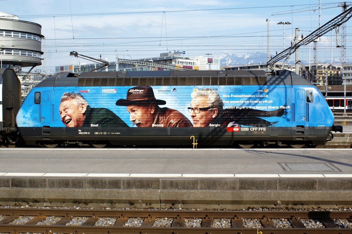 Beat, Benoit und Sergio brauchen 460 076 in Luzern HB um am 27 September 2010 die Schweiz zu entdecken.