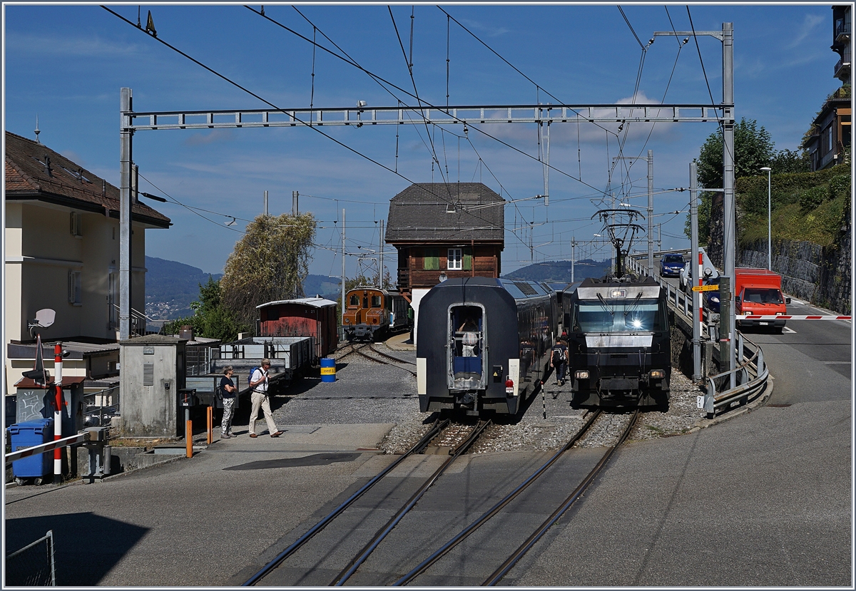 Chamby mit Zügen nach Montreux, Zweisimmen und Chaulin.
8. Sept. 2018
