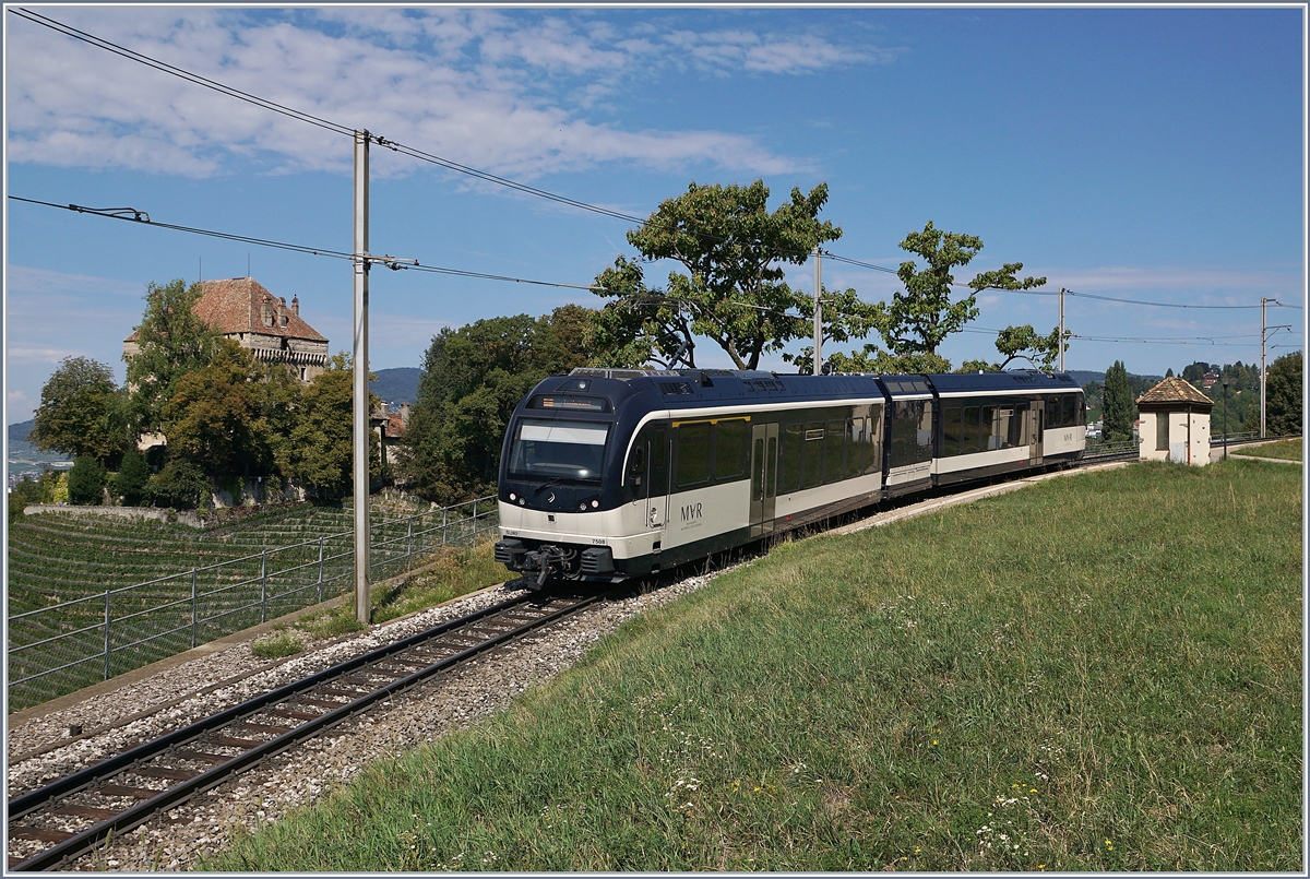 Der ABhe 2/6 7504 in Châtelard VD.
22. Aug.2018 