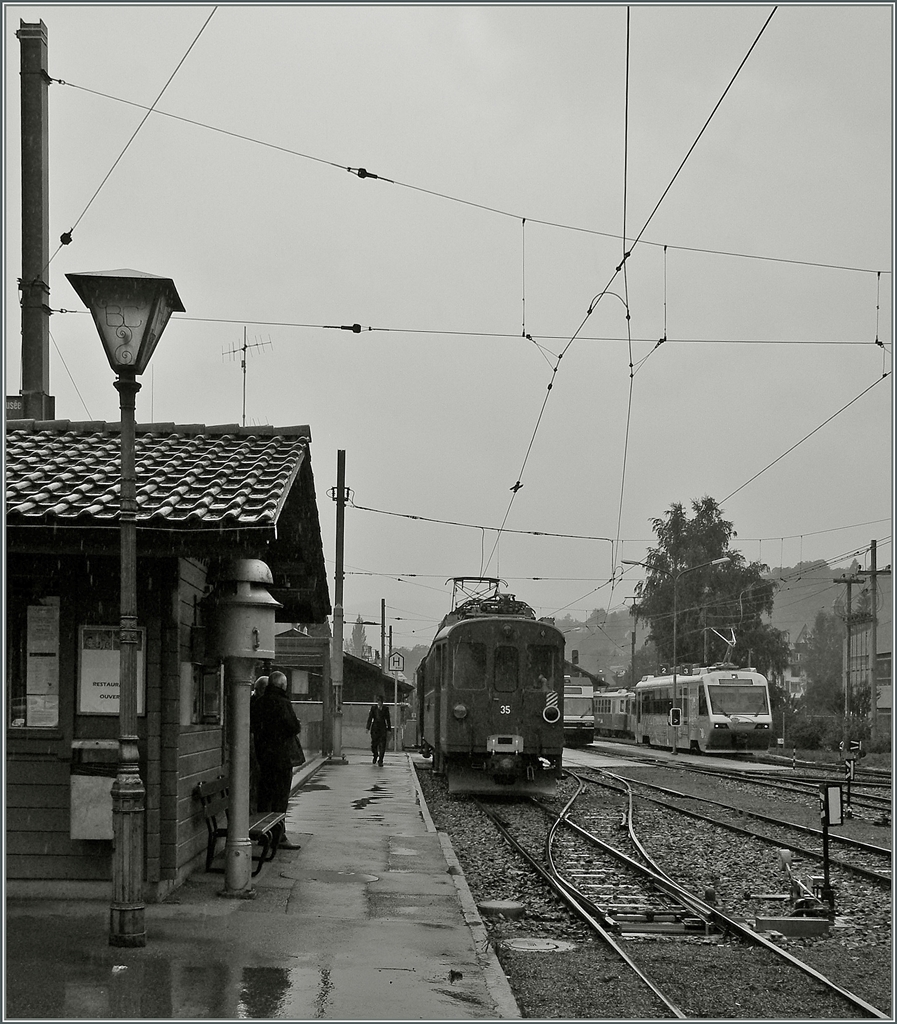 Der Blonay-Chamby Bahn RhB Abe 4/4 N§ 35 in Blonay.

16. August 2015