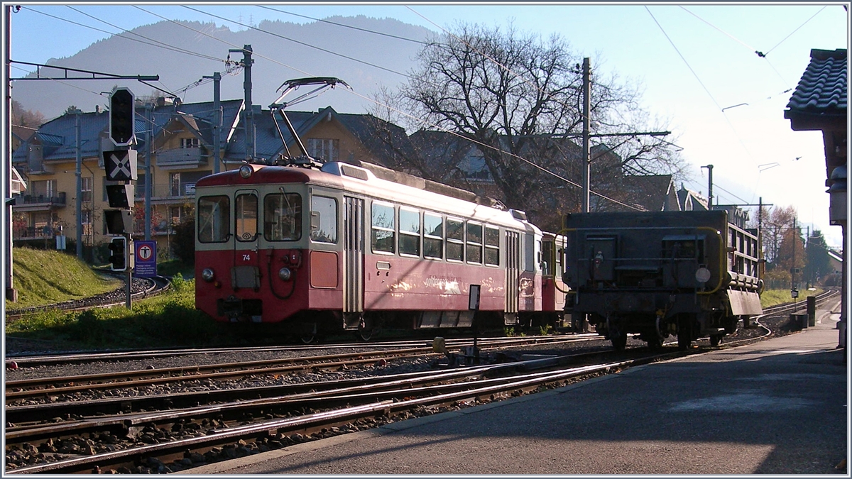 Der CEV BDeh 2/4 in Blonay.
2. Dez. 2016