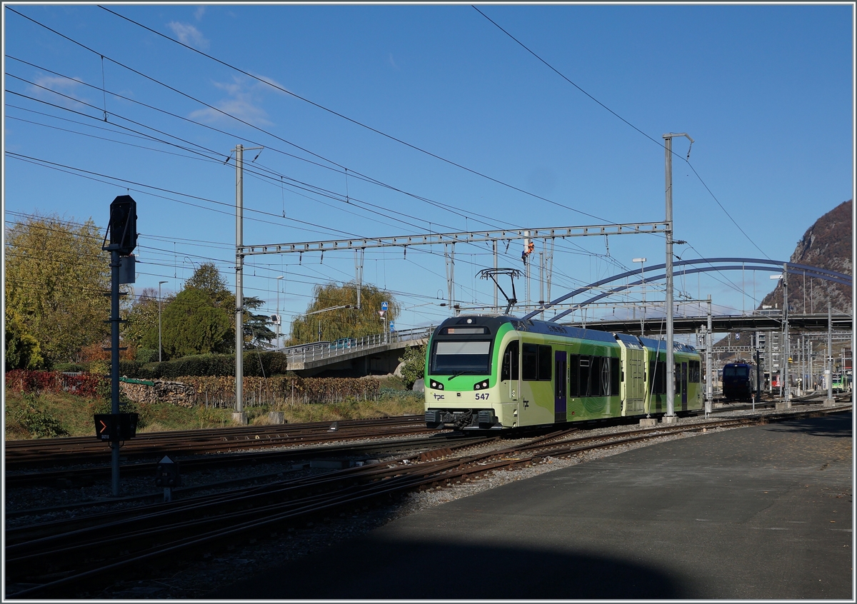 Der TPC Beh 2/6 547 erreicht Aigle.

5. Nov. 2022