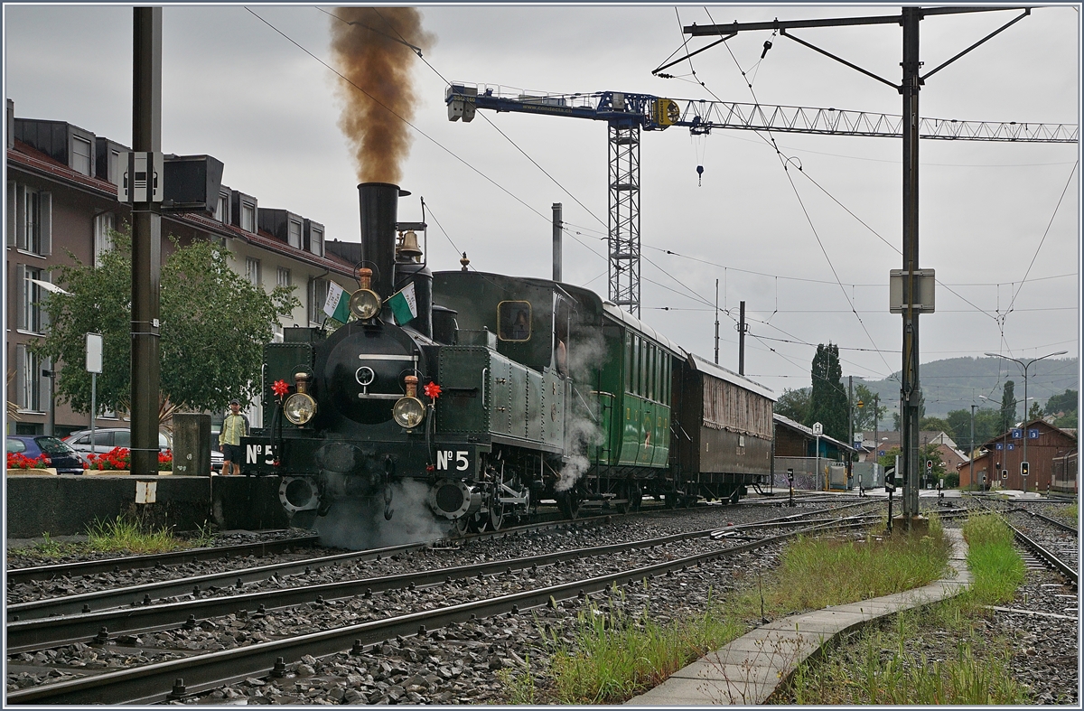 Die Blonay-Chamby G 3/3 N° 5 in Blonay.

2. Aug. 2020 