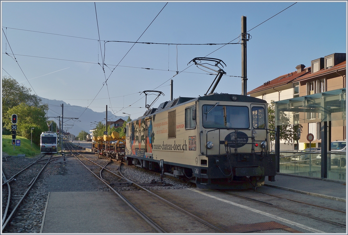 Die MOB GDe 6001 wartet in Blonay auf die Abfahrt nach Chamby.

7. Juni 2019