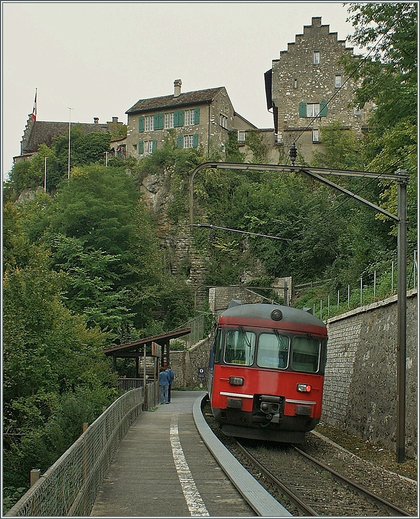 Ein RABe 510 (Mirage) beim Halt in Schloss Neuhausen am Reihnfall.
28. Okt. 2008