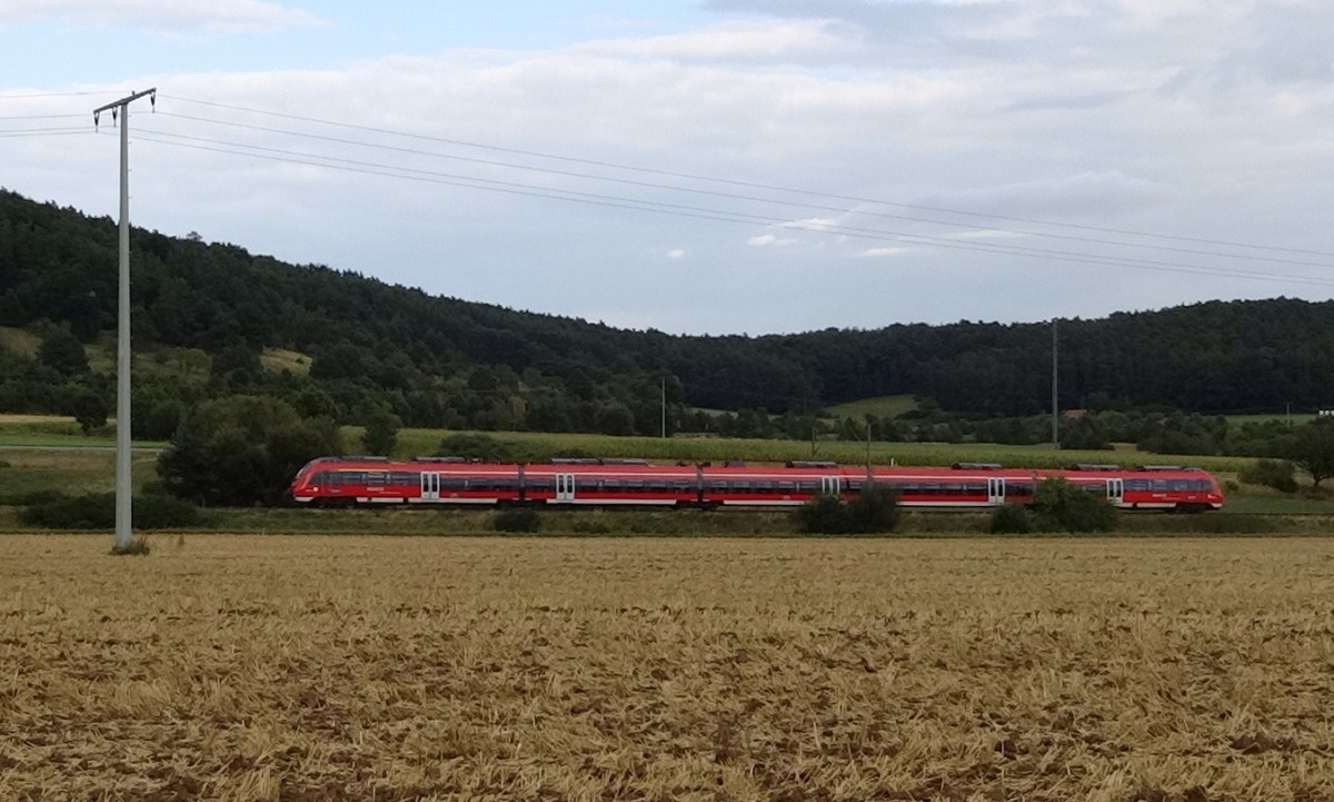 Eine f�nfteilige Talent2-Garnitur ist am 20.August 2013 nach N�rnberg �ber Bamberg unterwegs.