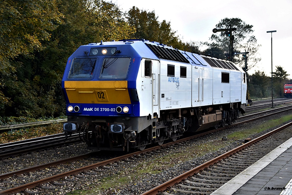 MAK DE 2700-02,auf rangierfahrt im bf nieb�ll,24.10.16