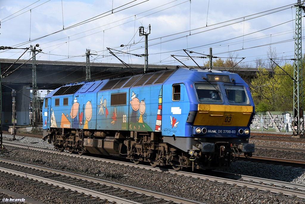 MAK de 2700-03/251 003-0 fuhr solo durch hh-harburg,13.04.19