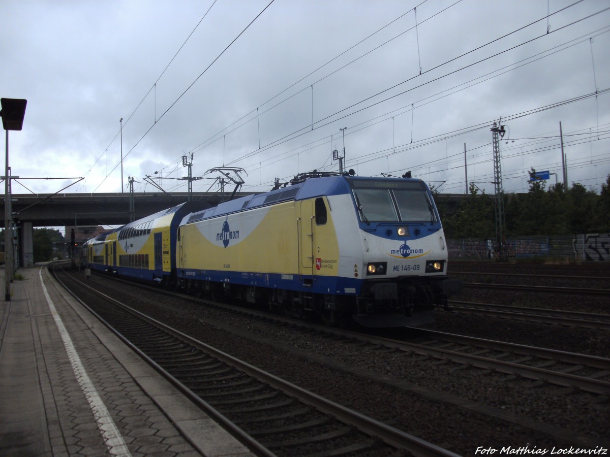 ME 146-09 mit ziel L�neburg bei der Ausfahrt aus Hamburg Harburg am 31.8.13