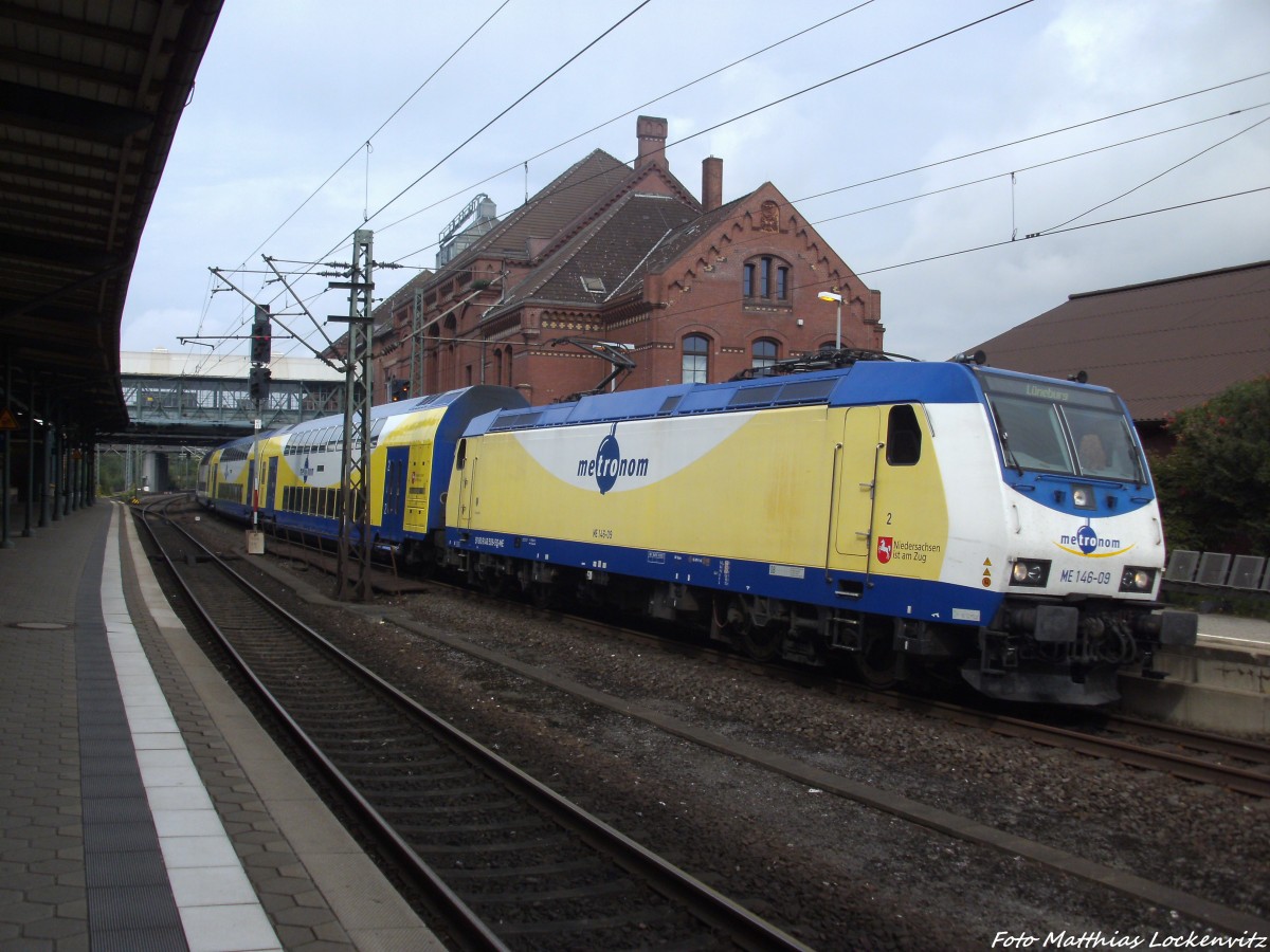 ME 146-09 mit ziel L�neburg im Bahnhof Hamburg Harburg am 31.8.13