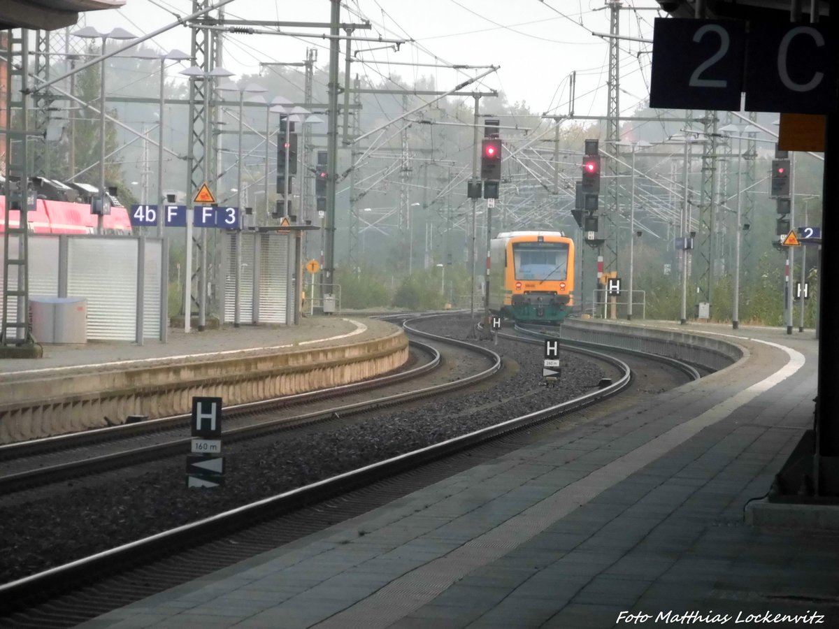 ODEG VT 650.92 verl�sst Schwerin Hbf in Richtung Rehna am 2.10.16