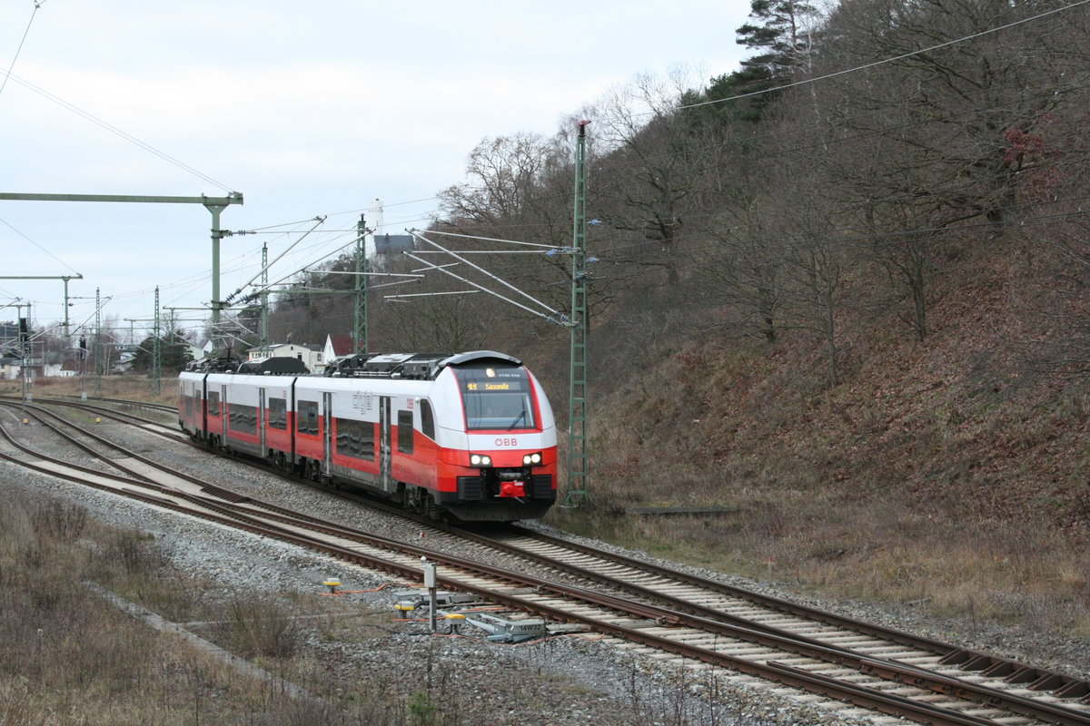 �BB / ODEG 4746 054/554 verl�sst den Bahnhof Lietzow (R�gen) in Richtung Sassnitz am 28.12.19