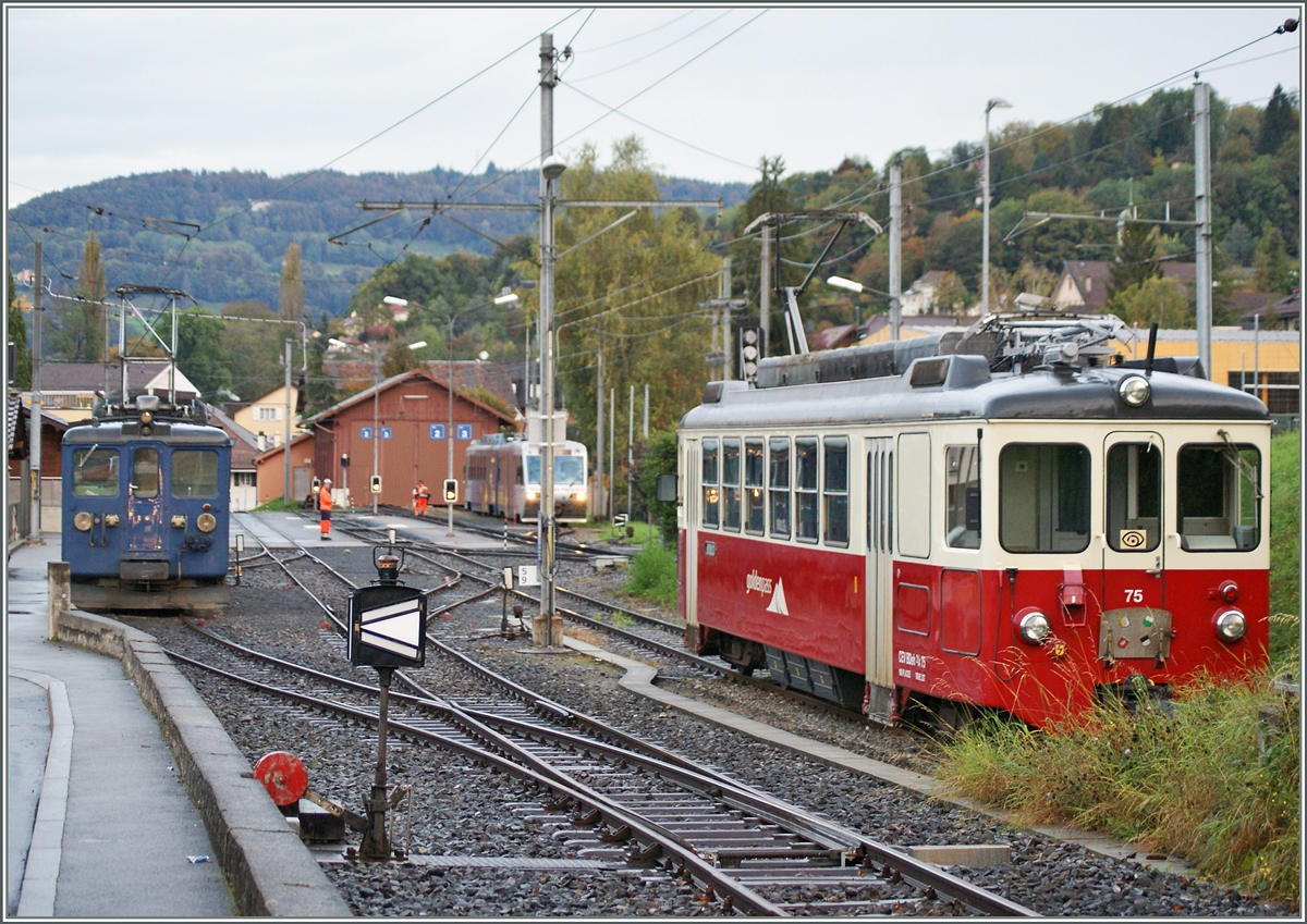 Pause für den CEV BDeh 2/4 75 in Blonay. 
15. OKt. 2014