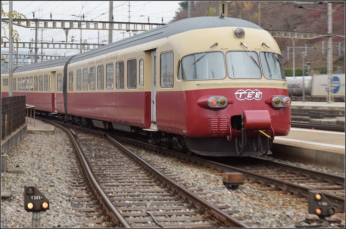 RAe auf Erkundungsfahrt nach Bussnang um den Bau des Giruno zu begutachten. Olten, November 2017.