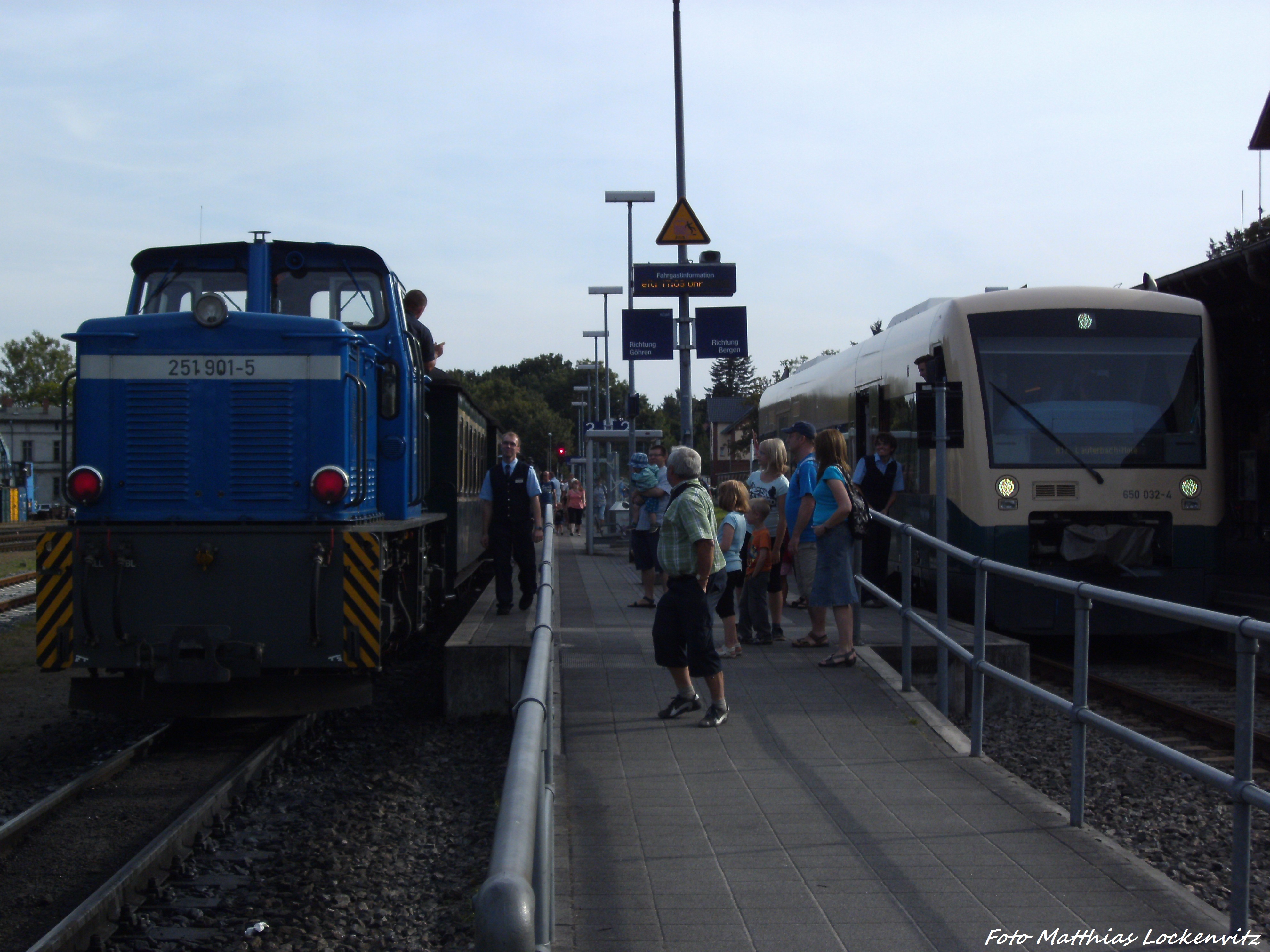R�BB 251 901 & PRESS 650 032-4 im Bahnhof Putbus am 29.8.13