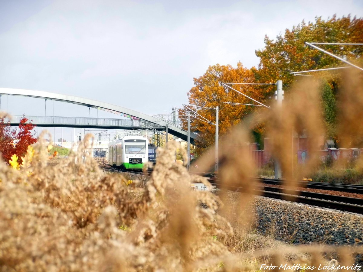 Triebwagen der Erfurter Bahn durchf�hrt Leipzig-Plagwitz am 2.11.16