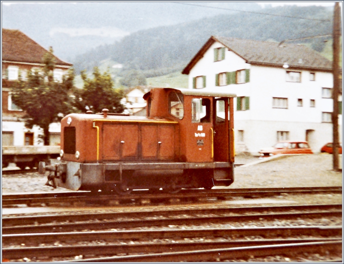 Zu meinen wenigen Bildern von der AB gehört auch diese Bild des AB Tm 2/2 501 aus Appenzell.
110 Film / Sept. 1983