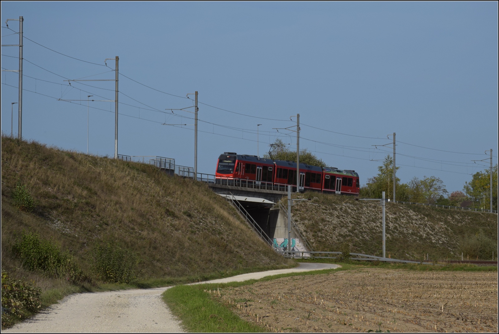 ABe 4/8 111 'Jupiter' der ASm bei Langenthal. Oktober 2023.