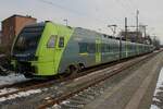 NordBahn ET6-02 verlasst Elmshorn am 15 Februar 2026.