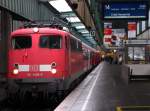 Als Steuerwagenersatz kommt 110 508-9 am RE 19937 von Stuttgart nach Schwbisch Hall zum Einsatz.
