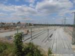 Blick auf den neuen G�terbahnhof Halle (Saale) am 10.6.15