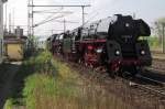 Am 12 April 2014 verl�sst Dampfsonderzug mit 01 0509 Pirna.