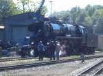 03 1010 mit offener Rauchkammert�r in Putbus am 15.6.14